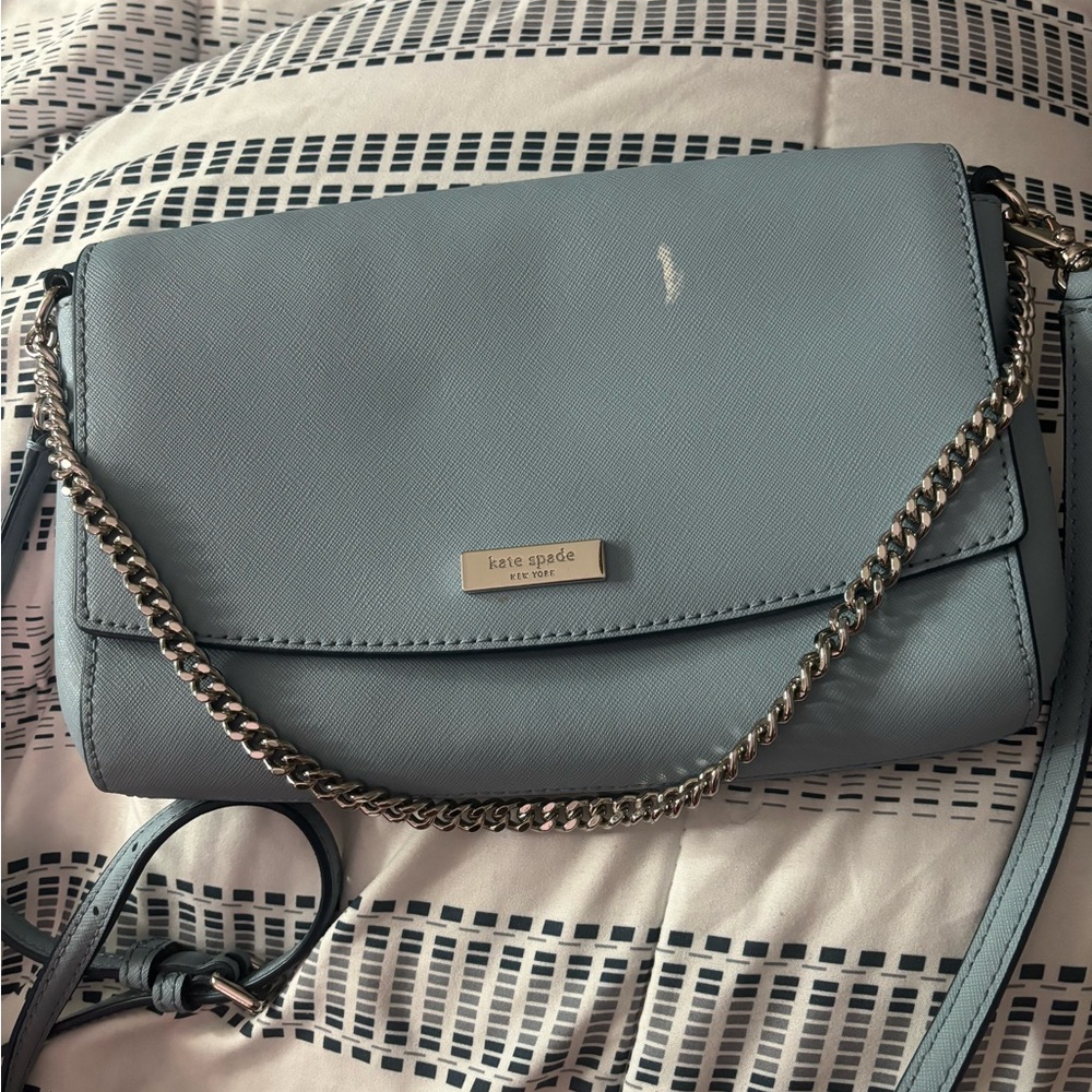 Kate Spade Blue Crossbody Bag with Chain Strap